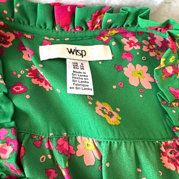 Wisp Green Floral Dresss - Picture 5 of 15